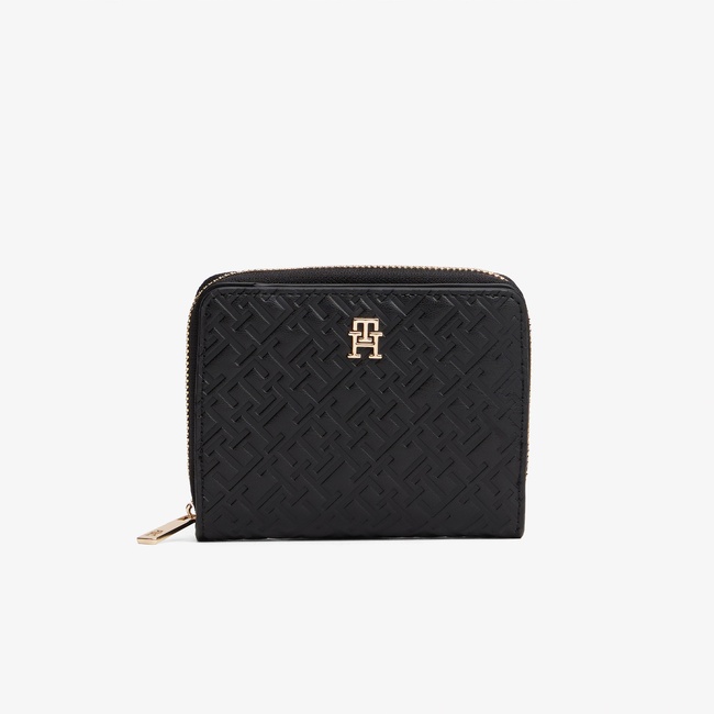  Tommy Hilfiger Icon Med Flap Mono Kadın Siyah Cüzdan