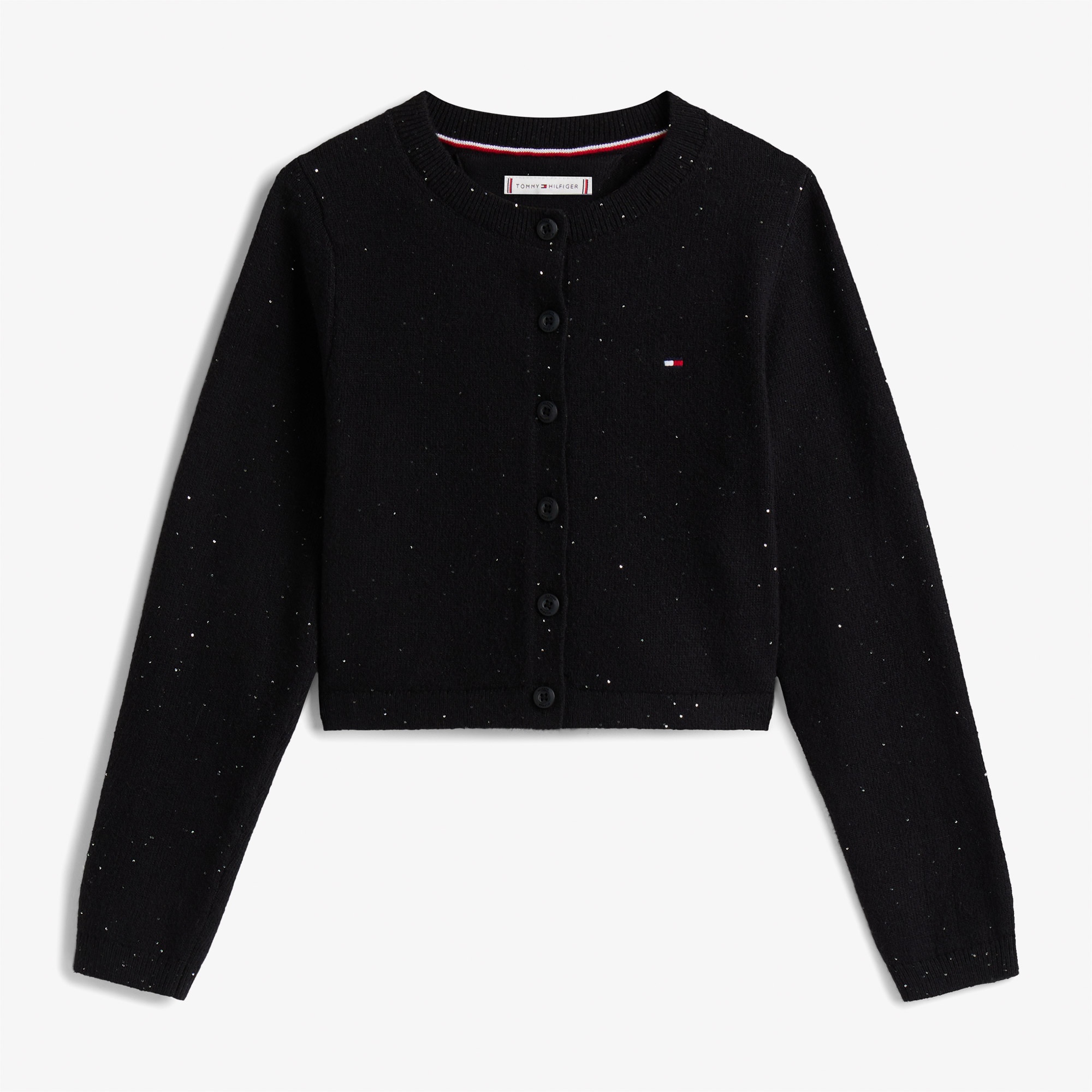 Tommy Hilfiger Sequins Cardigan Çocuk Siyah Hırka