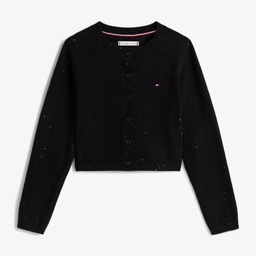  Tommy Hilfiger Sequins Cardigan Çocuk Siyah Hırka