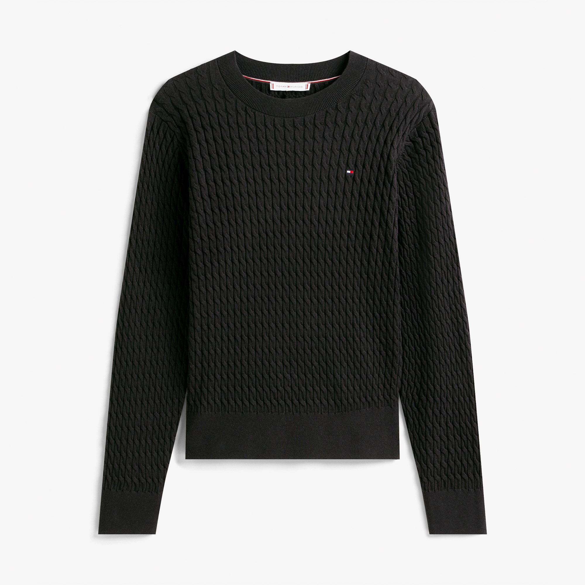 Tommy Hilfiger Cable Kadın Siyah Kazak