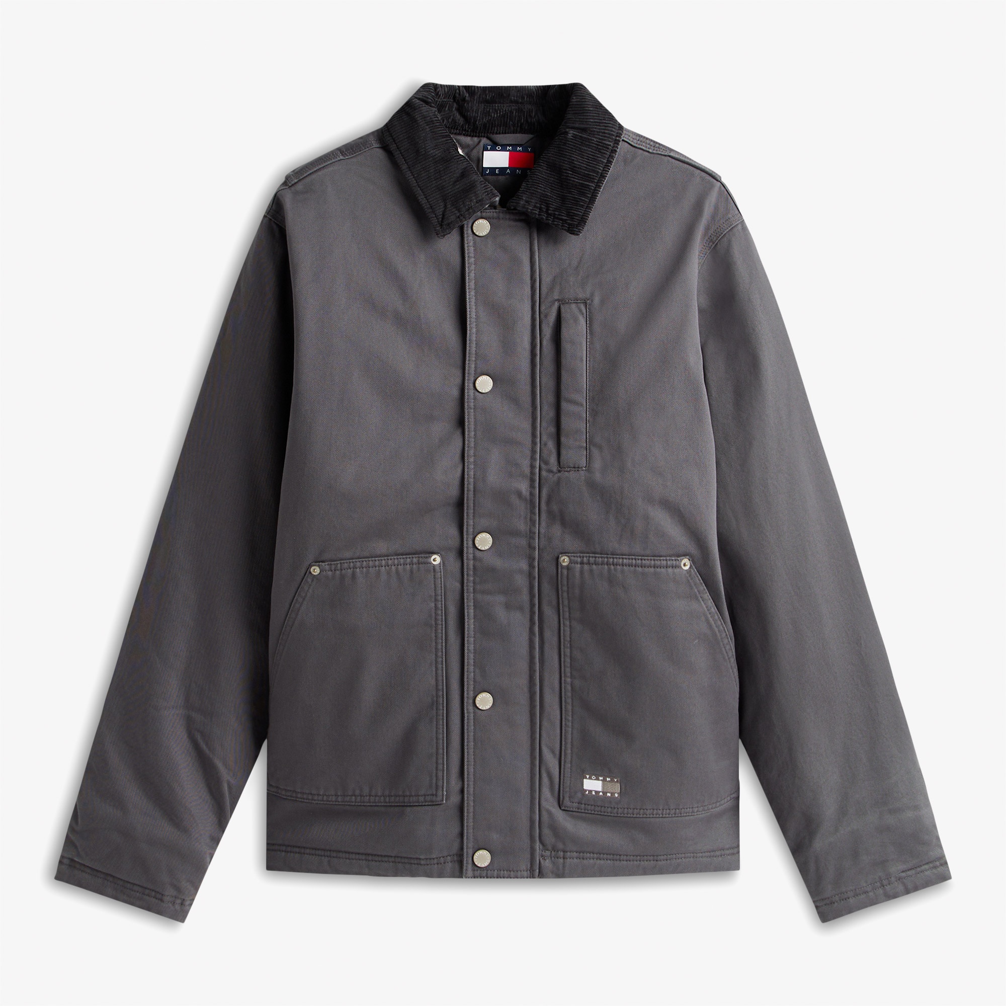 Tommy Jeans Twill Chore Erkek Gri Ceket