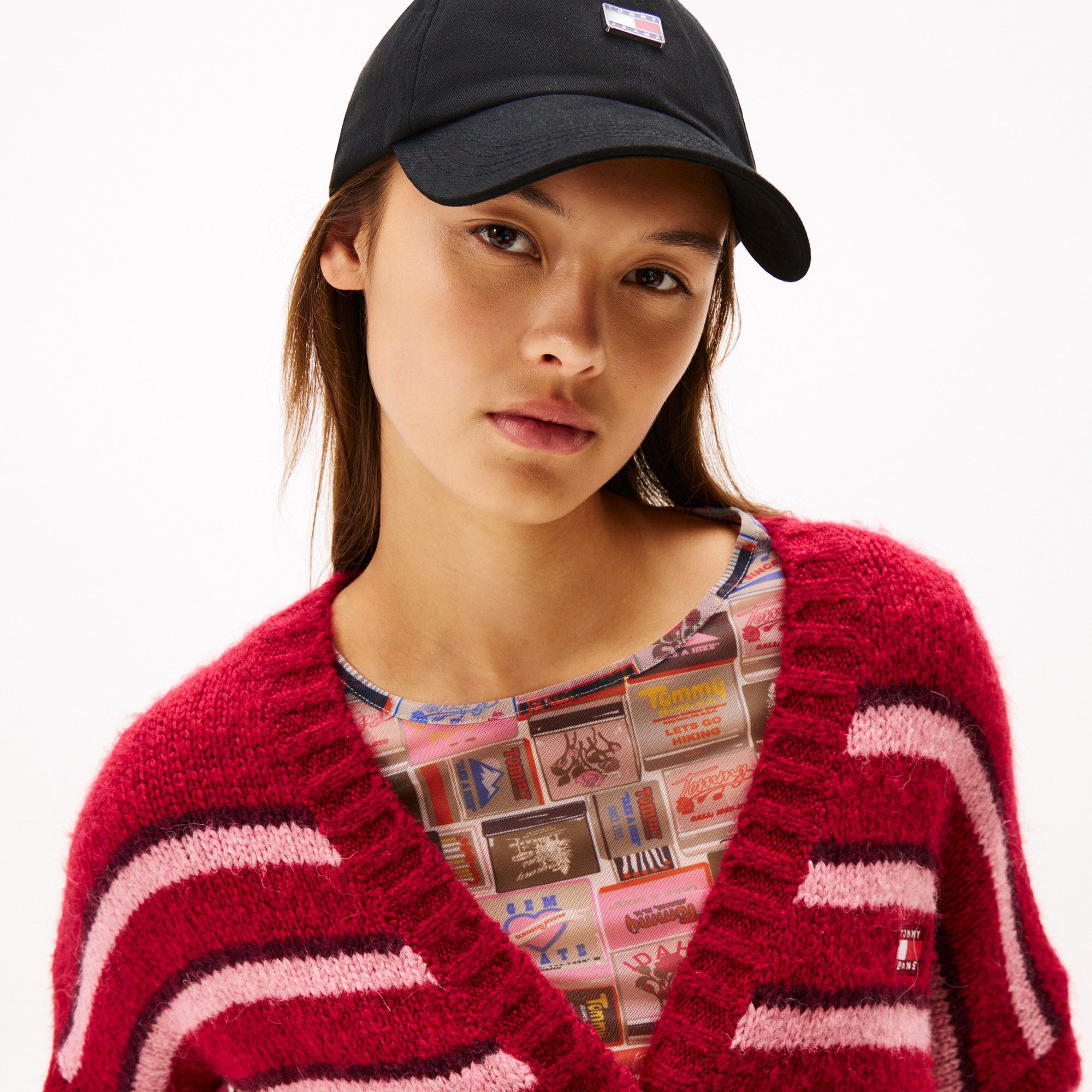 Tommy Jeans Heritage Plaque Brushed Kadın Siyah Şapka