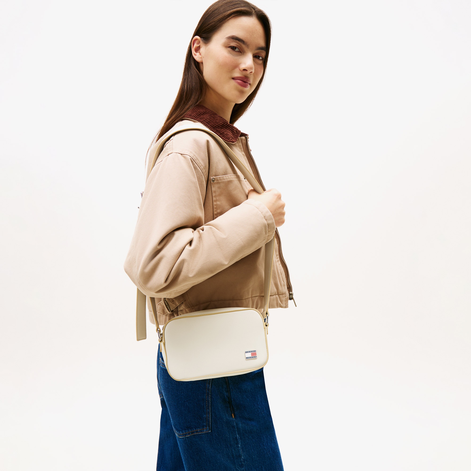 Tommy Jeans Cool Kadın Bej Çapraz Çanta