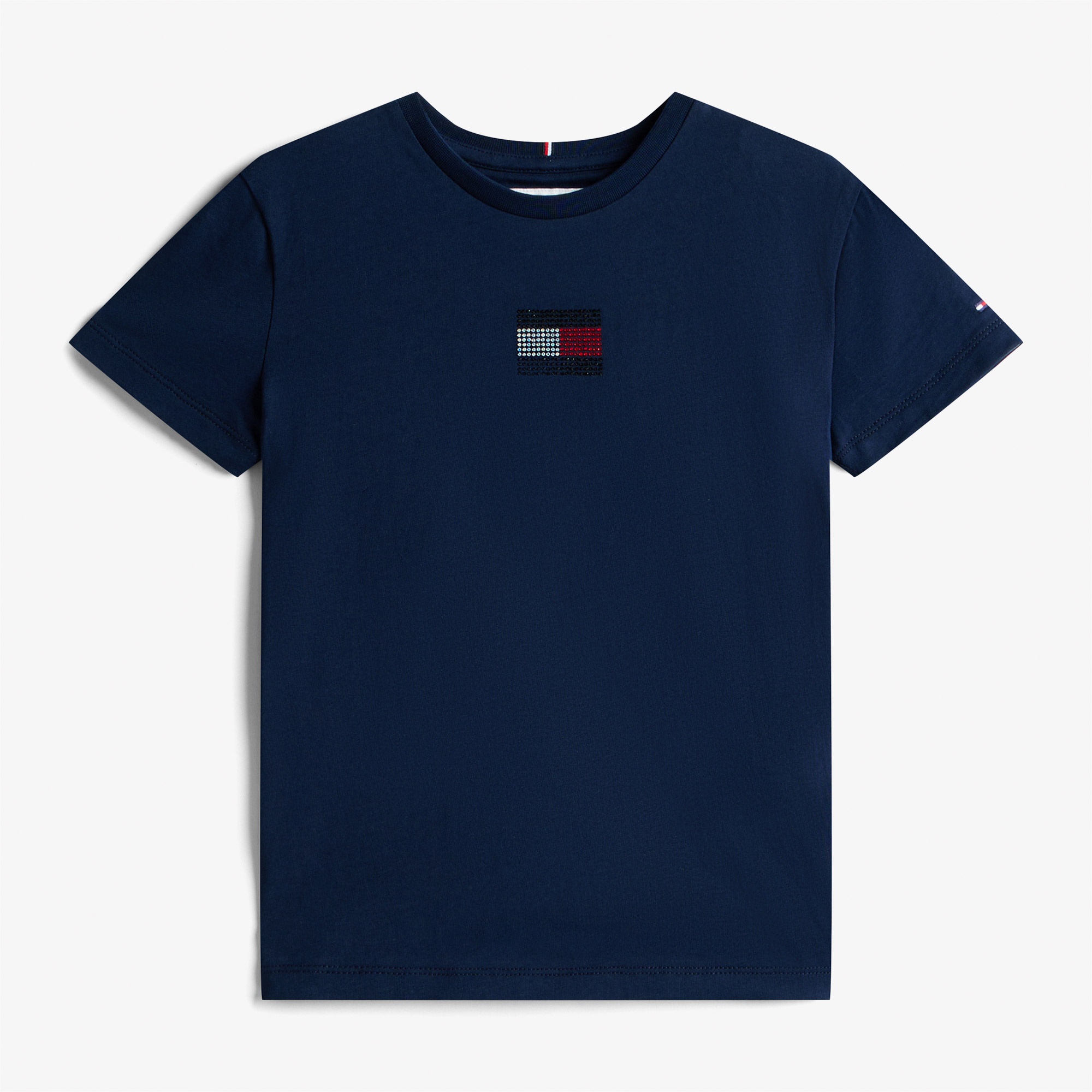 Tommy Hilfiger Rhine Stone Flag Çocuk Lacivert T-Shirt