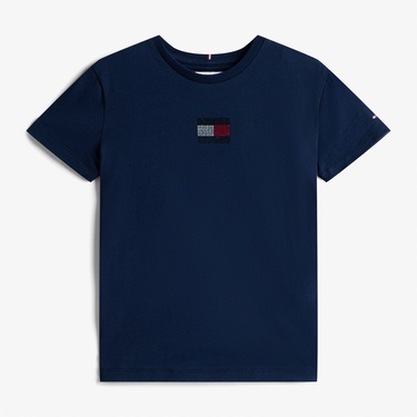  Tommy Hilfiger Rhine Stone Flag Çocuk Lacivert T-Shirt