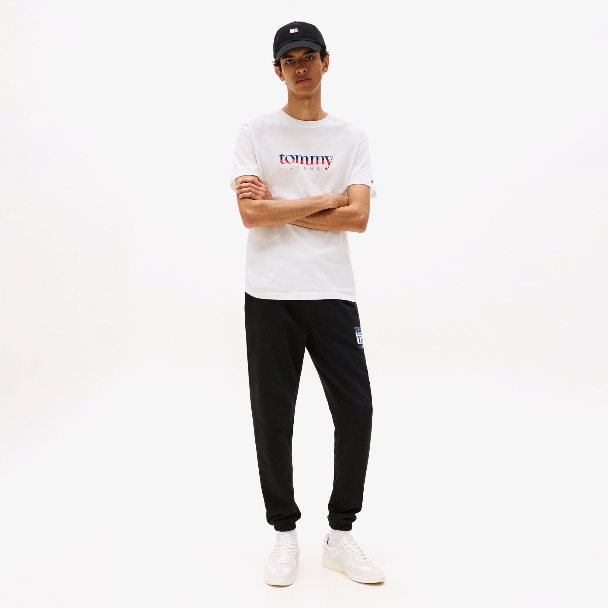 Tommy Jeans Slim Flag Erkek Siyah Eşofman Altı