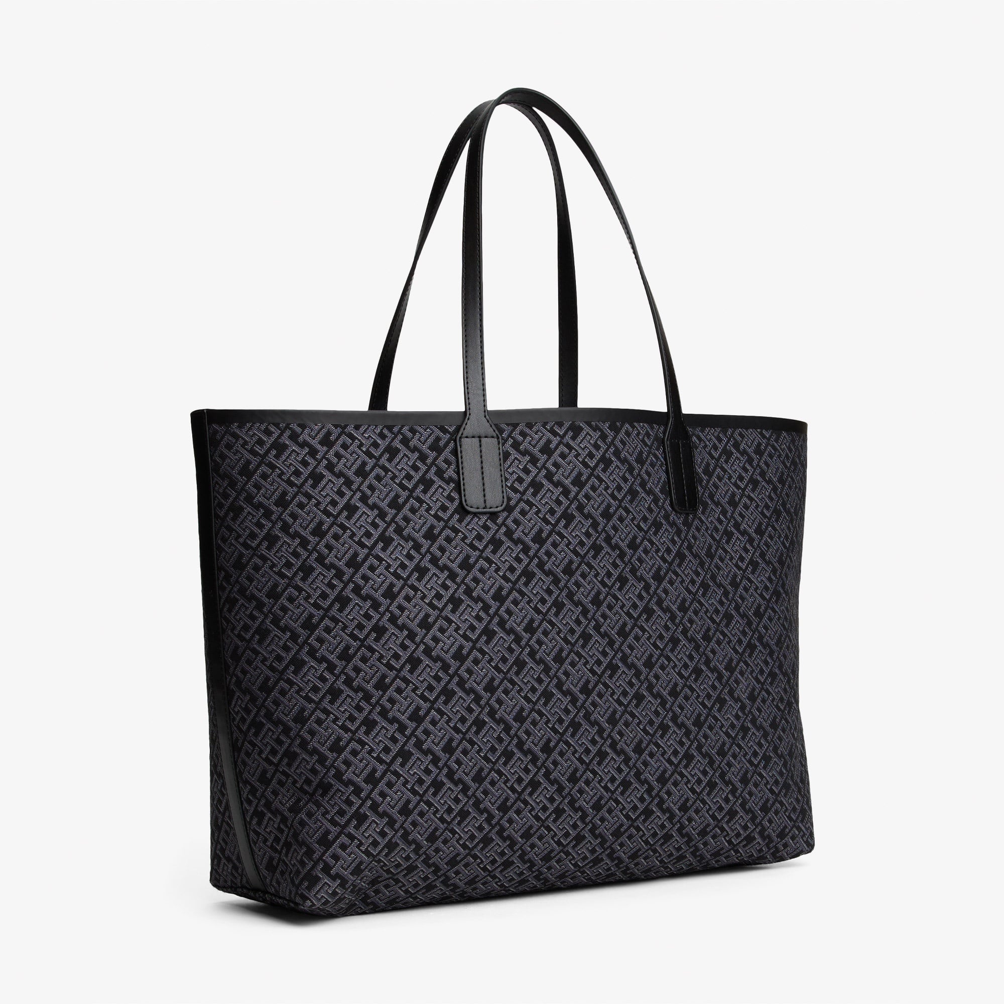 Tommy Hilfiger Icon Jacquard Kadın Siyah Tote Çanta
