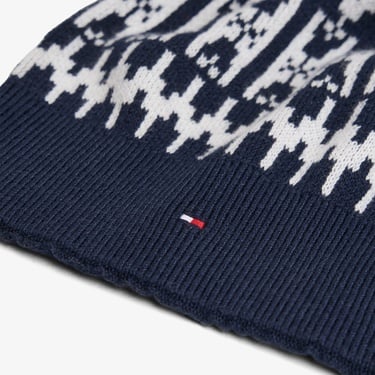  Tommy Hilfiger Fairisle Çocuk Lacivert Atkı