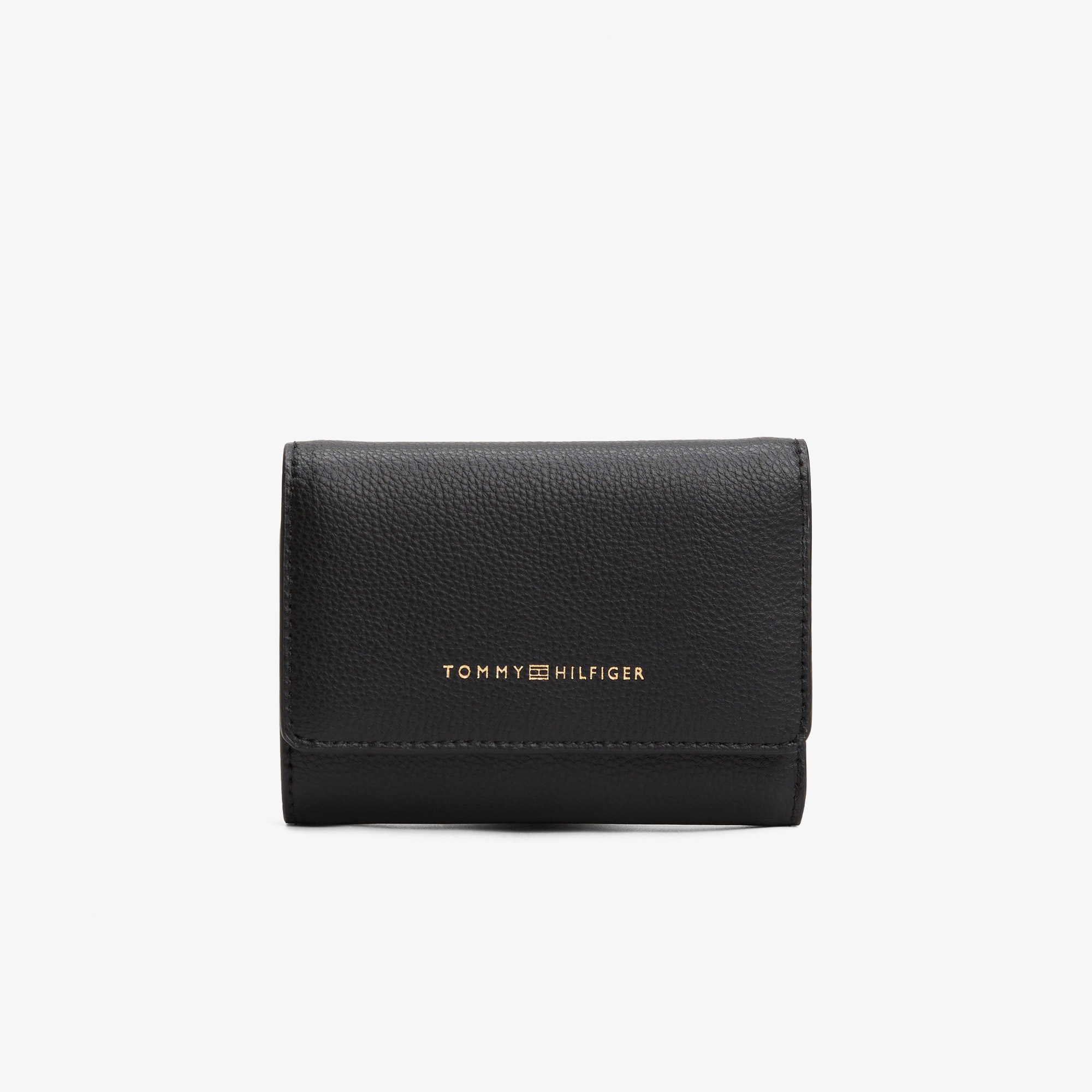 Tommy Hilfiger Logotape Trifold Kadın Siyah Cüzdan