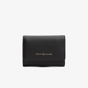  Tommy Hilfiger Logotape Trifold Kadın Siyah Cüzdan