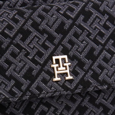  Tommy Hilfiger Icon Jacquard Kadın Siyah Çapraz Çanta