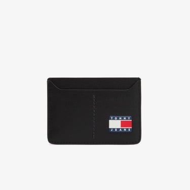  Tommy Jeans Heritage Leather Erkek Siyah Kartlık