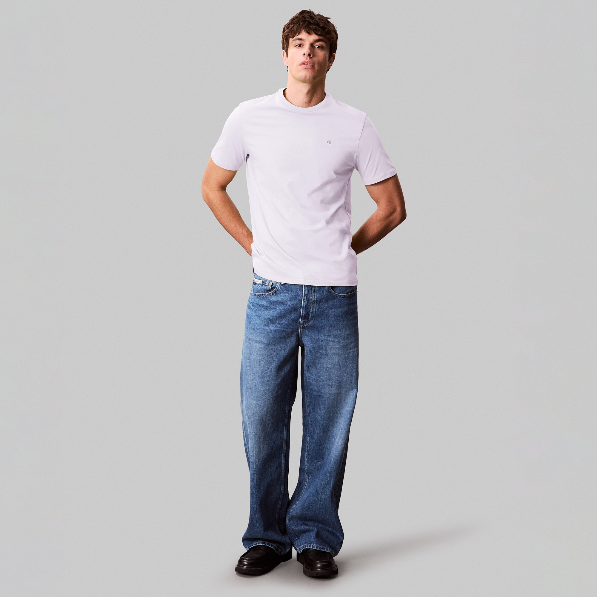 Calvin Klein Smooth Solid Erkek Beyaz T-Shirt