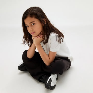  Calvin Klein Embro Logo Pique Çocuk Beyaz Polo