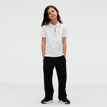  Calvin Klein Embro Logo Pique Çocuk Beyaz Polo