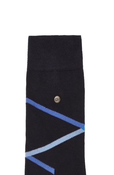  George Hogg Erkek Lacivert Çizgili Soket Çorap