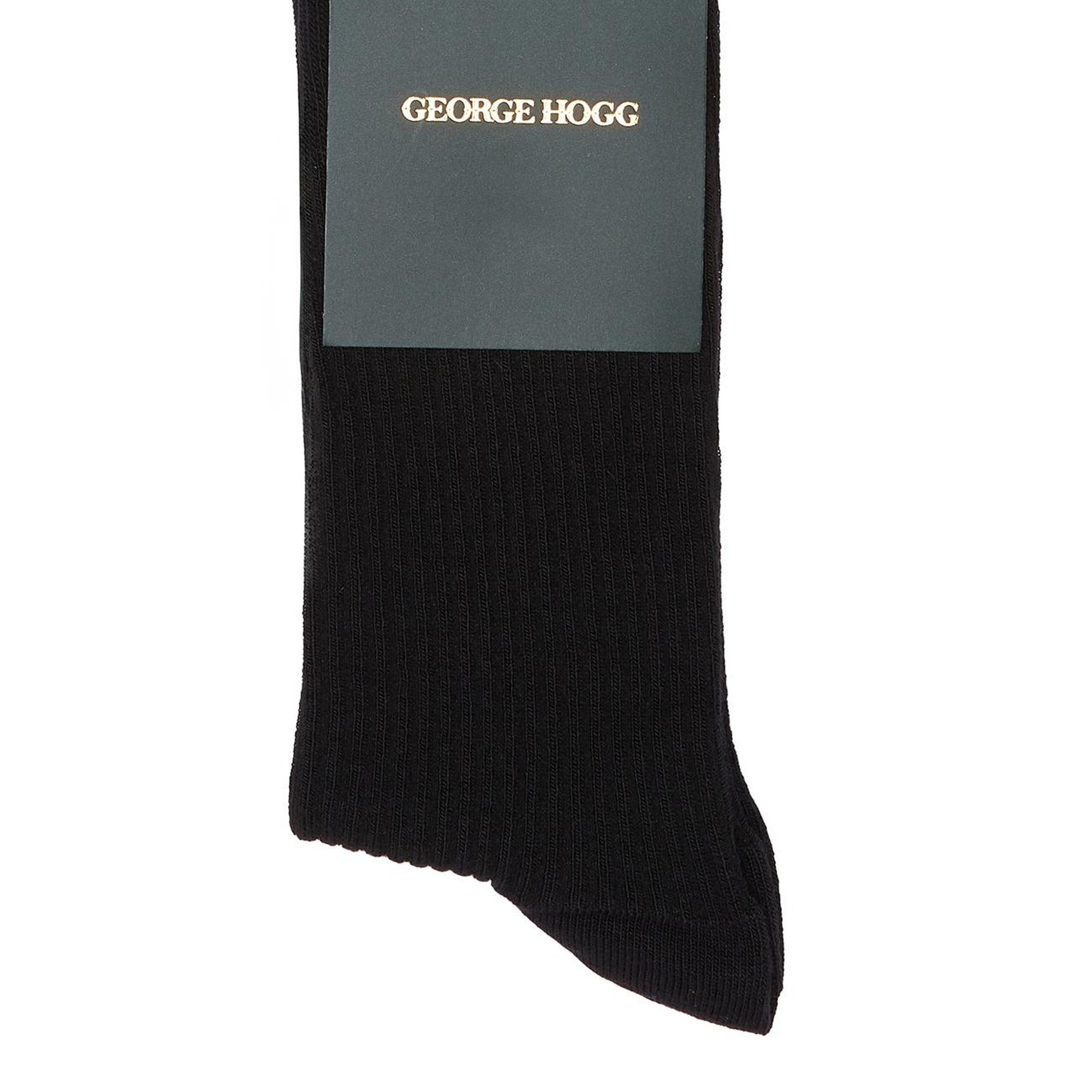 George Hogg Erkek Siyah Pamuk Soket Çorap