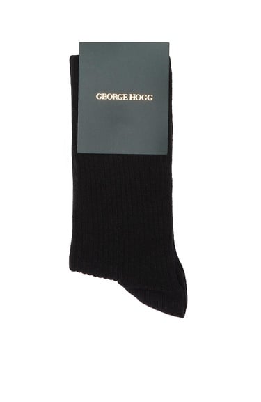  George Hogg Erkek Siyah Pamuk Soket Çorap