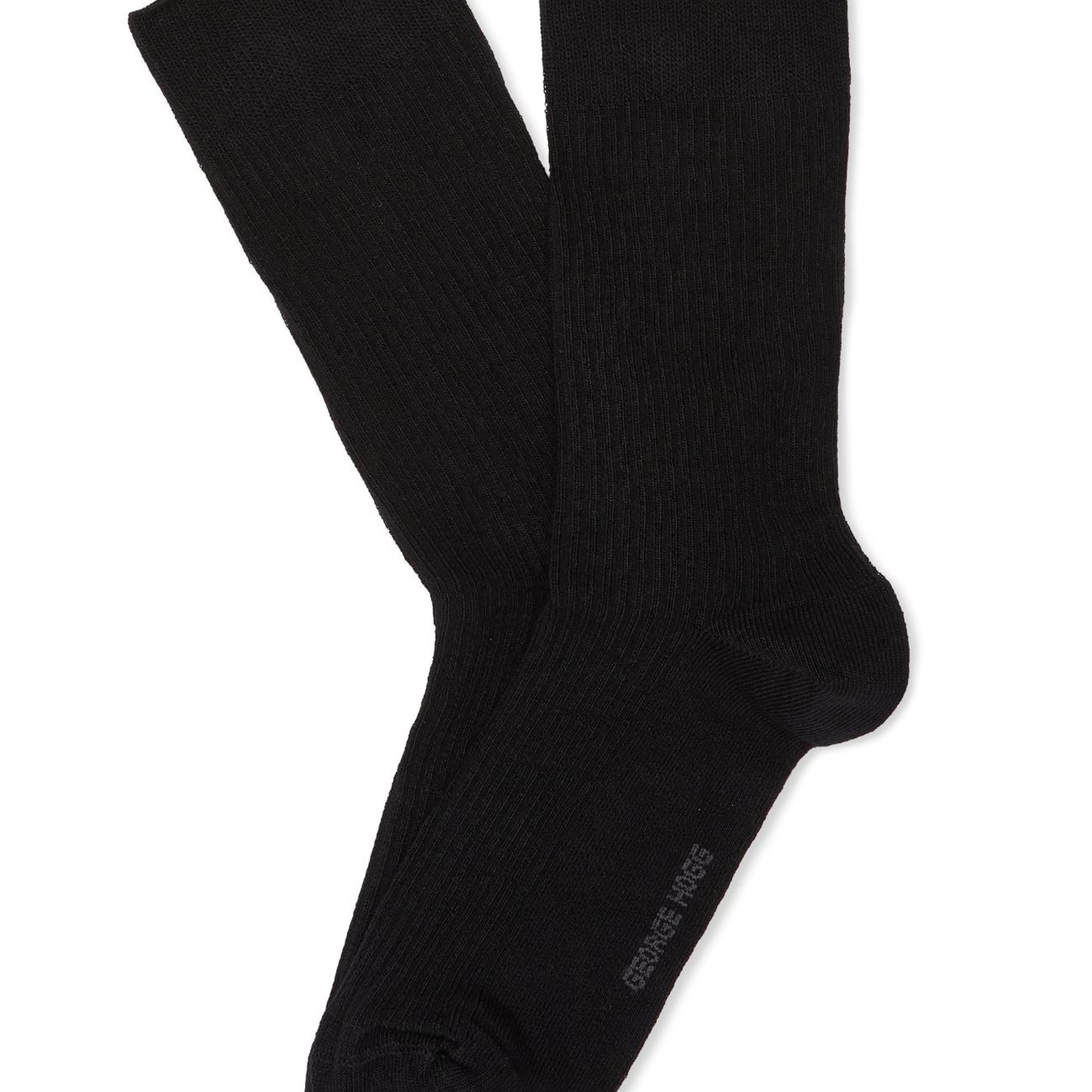 George Hogg Erkek Siyah Pamuk Soket Çorap