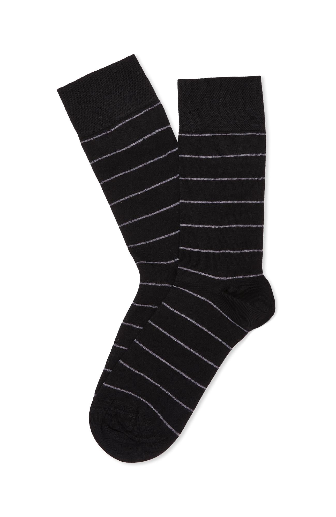  George Hogg Erkek Siyah Çizgili Bambu Soket Çorap