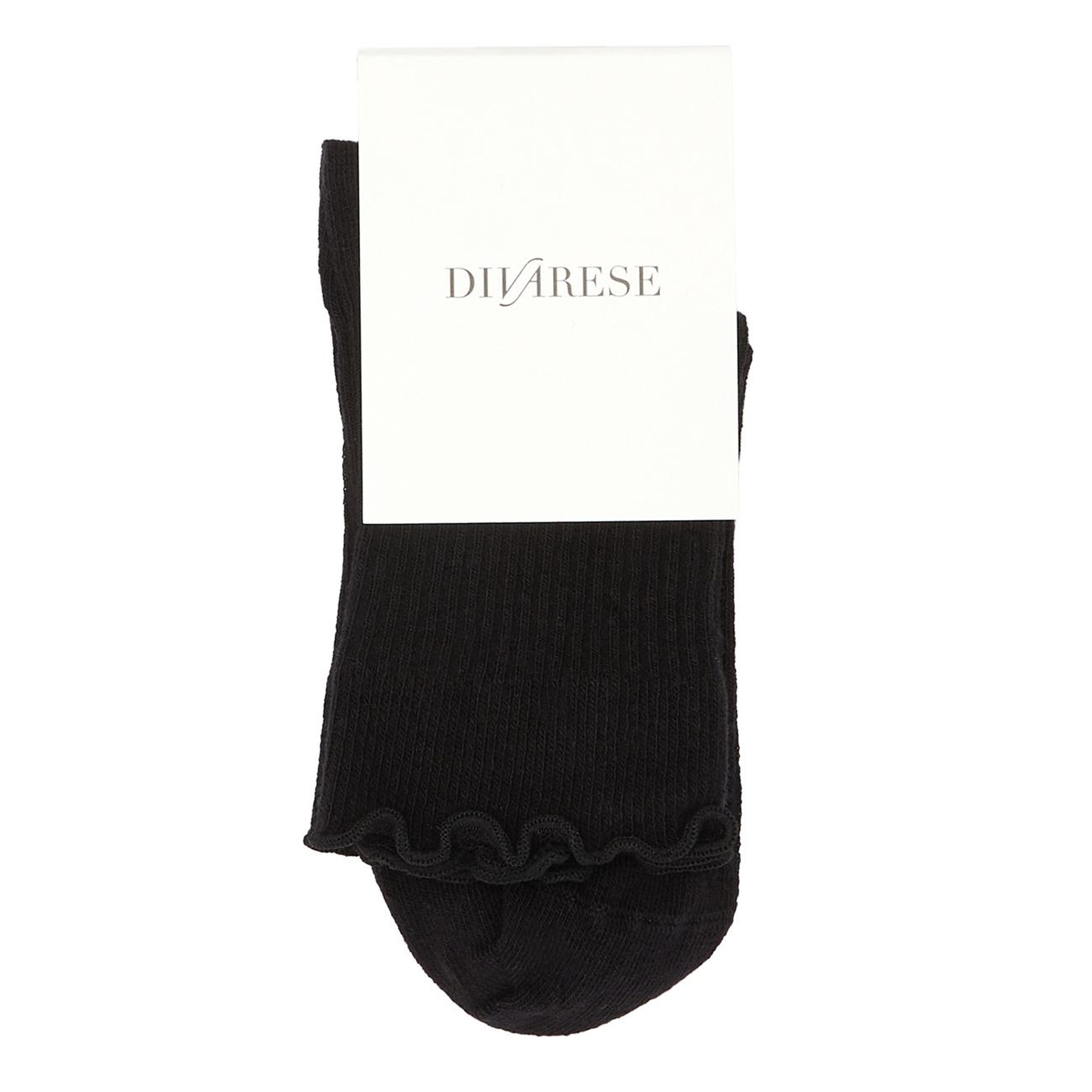 Divarese Kadın Siyah Çizgi Desenli Soket Çorap