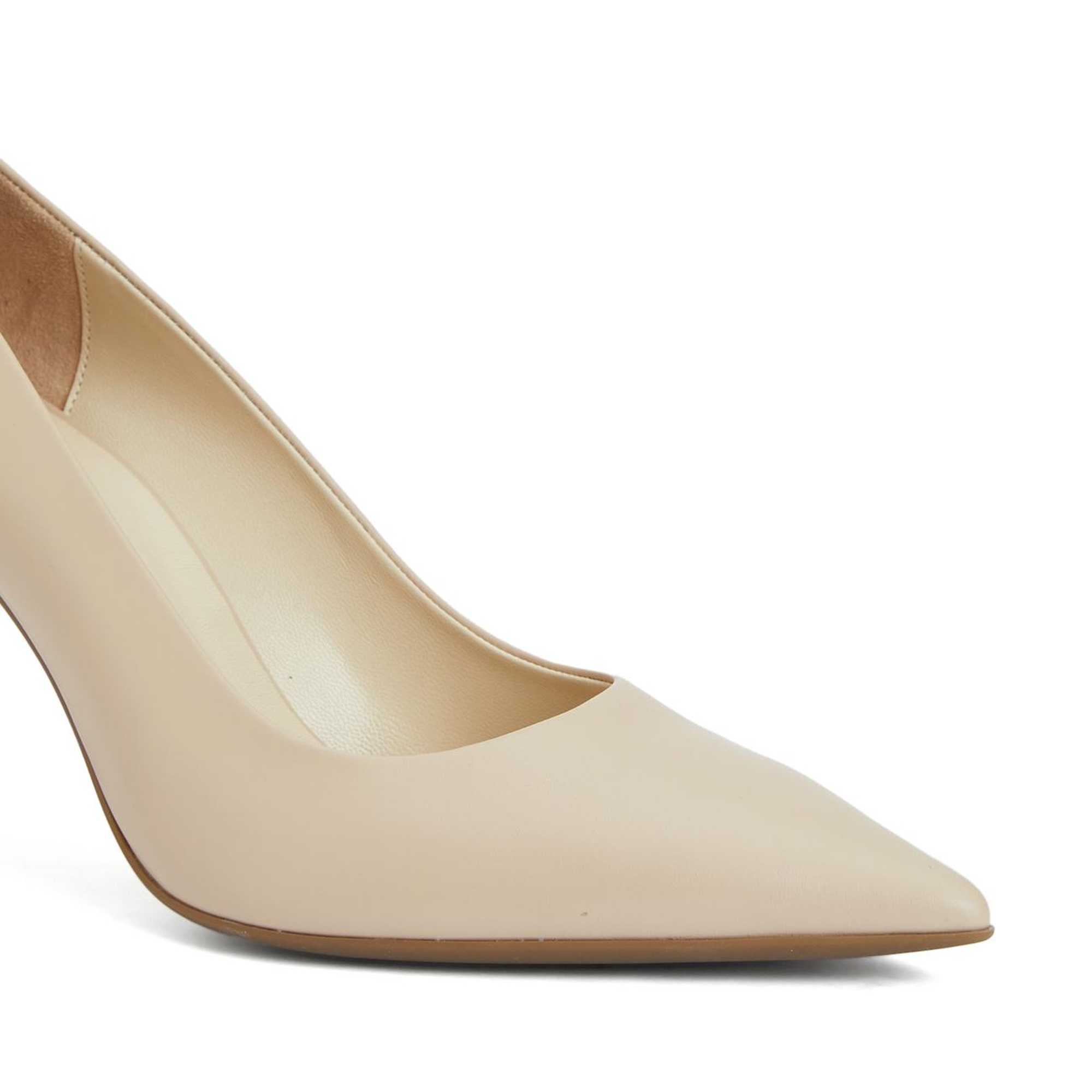 Divarese Kadın Bej Deri Topuklu Ayakkabı