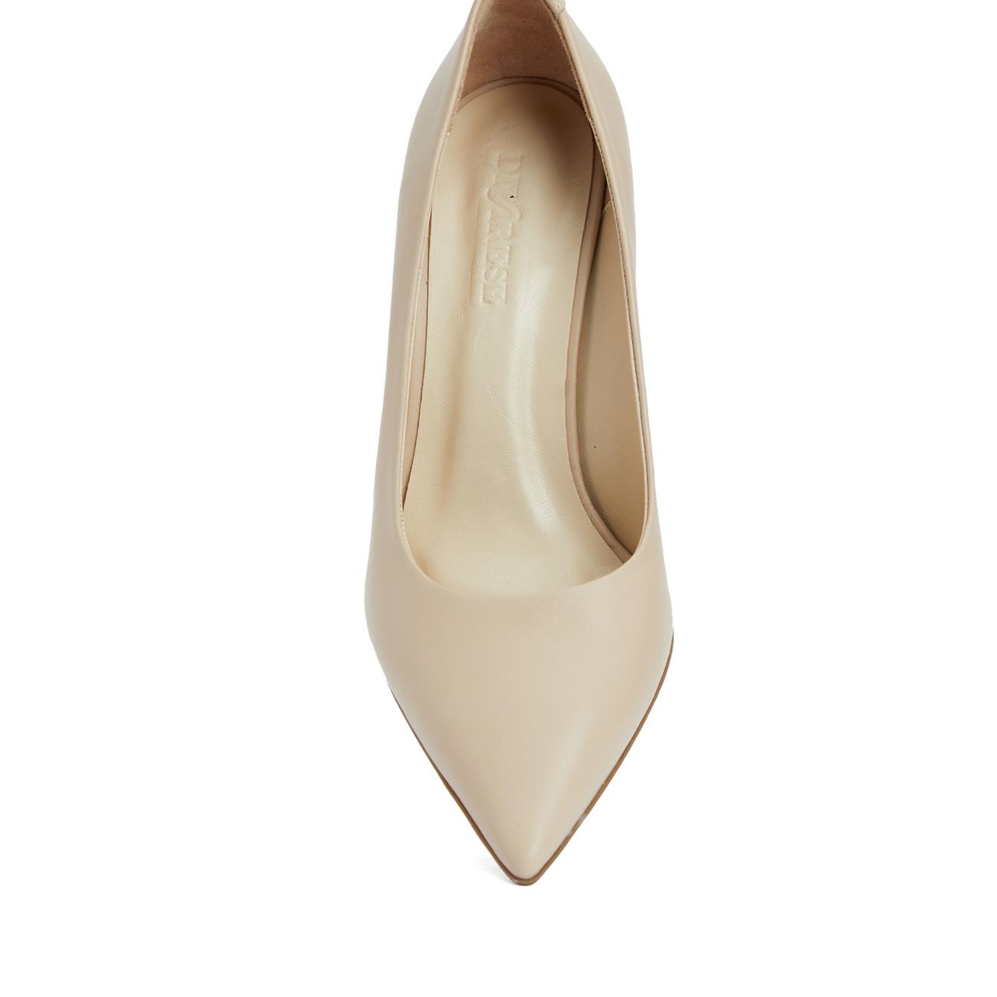 Divarese Kadın Bej Deri Topuklu Ayakkabı