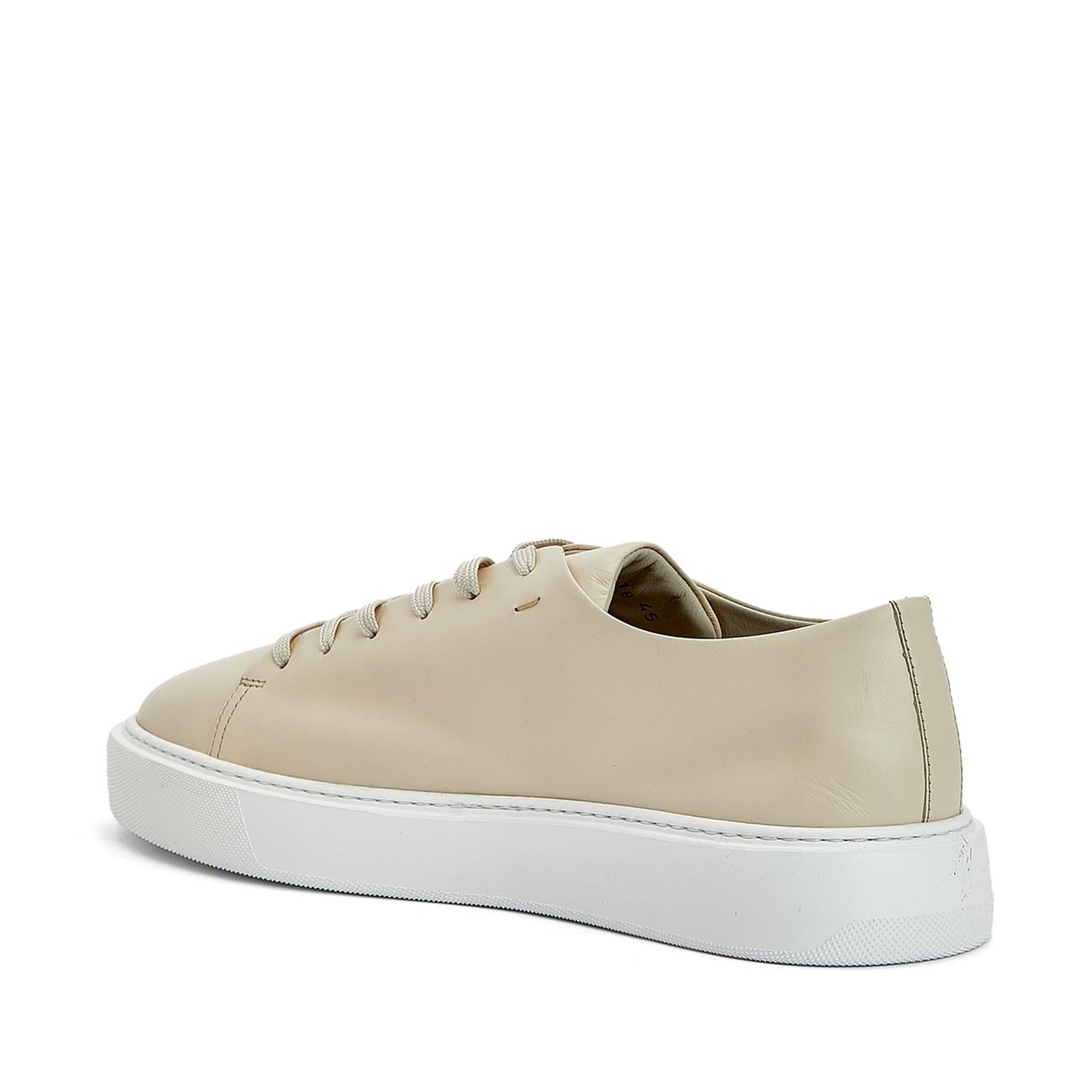 Divarese Erkek Bej Deri Sneaker