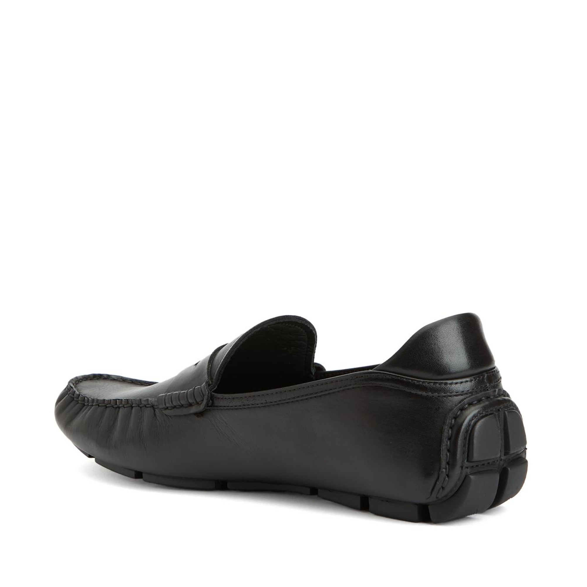 George Hogg Erkek Siyah Deri Loafer