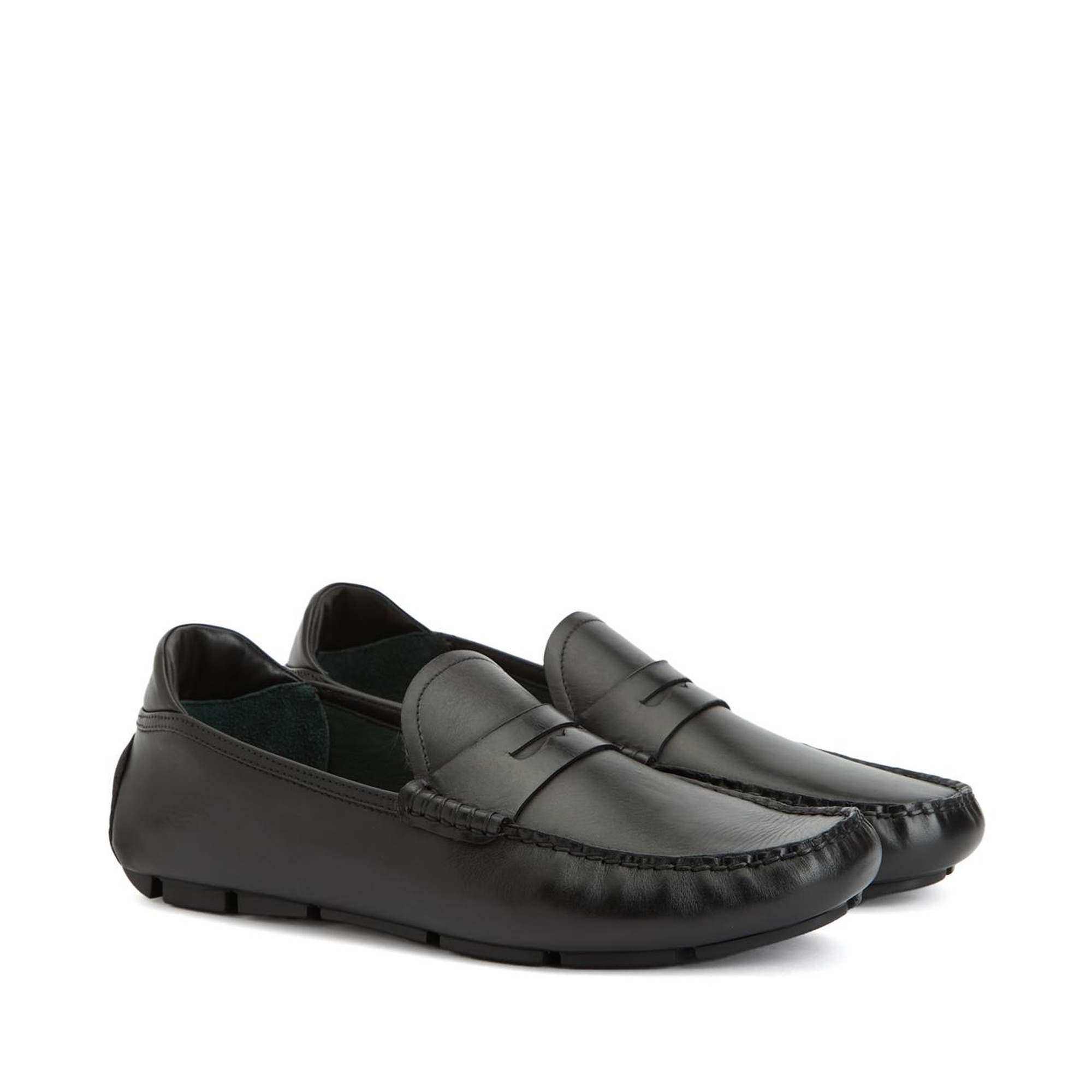 George Hogg Erkek Siyah Deri Loafer