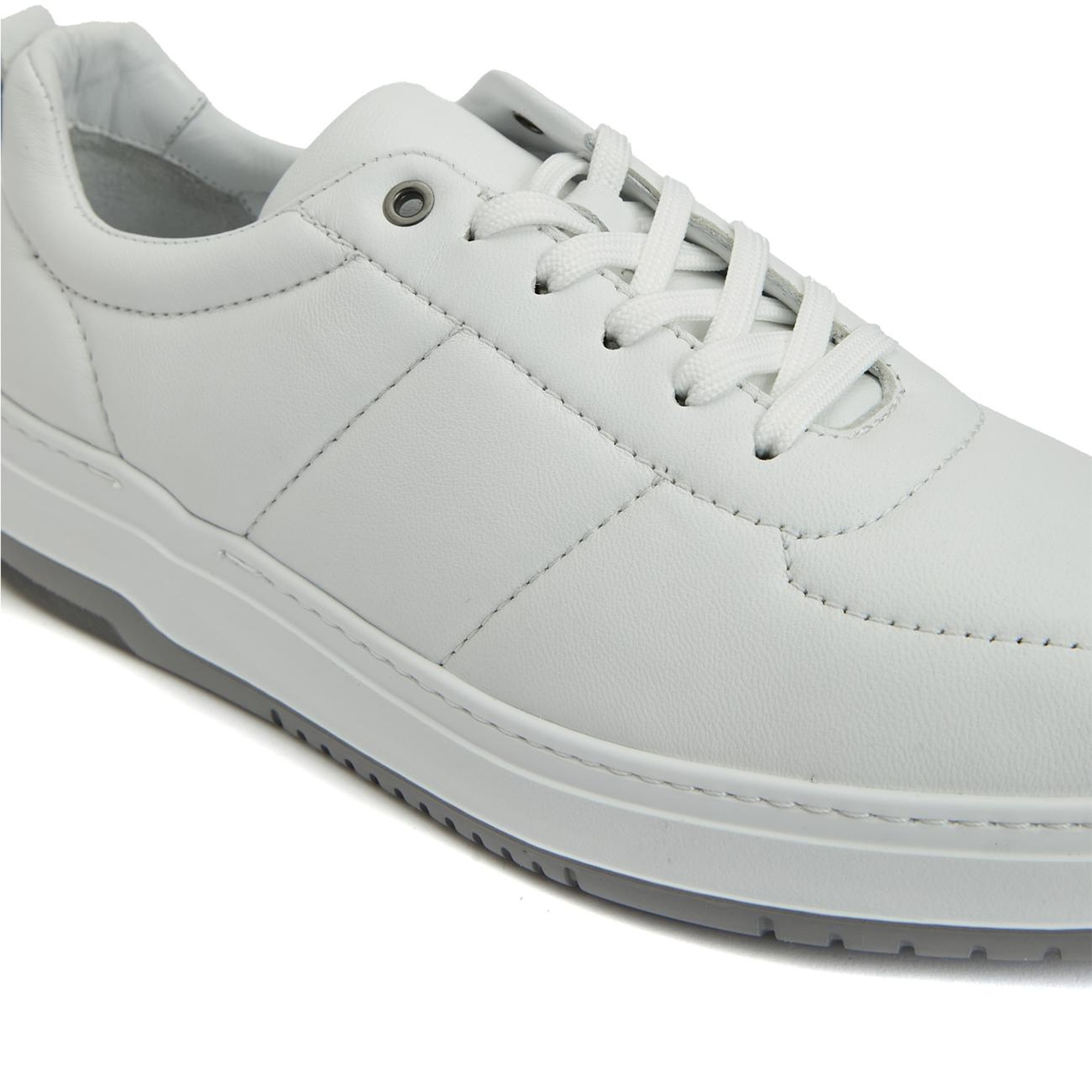 George Hogg Erkek Beyaz Deri Sneaker