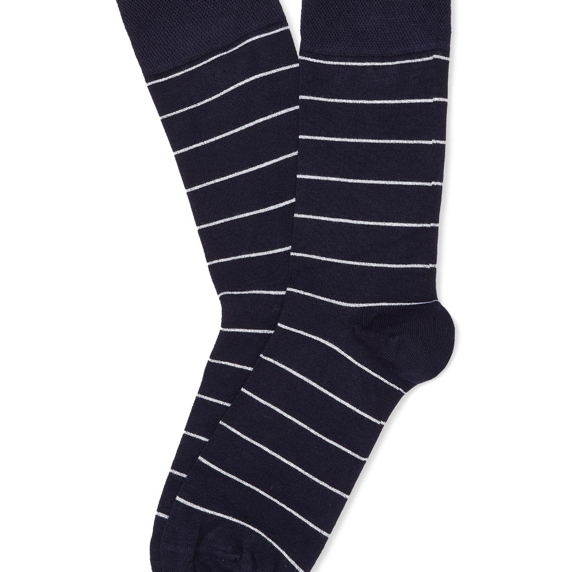 George Hogg Erkek Lacivert Çizgili Bambu Soket Çorap