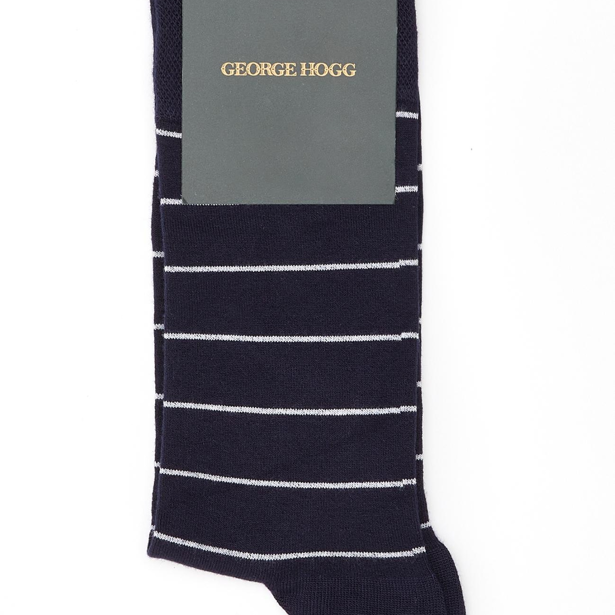 George Hogg Erkek Lacivert Çizgili Bambu Soket Çorap