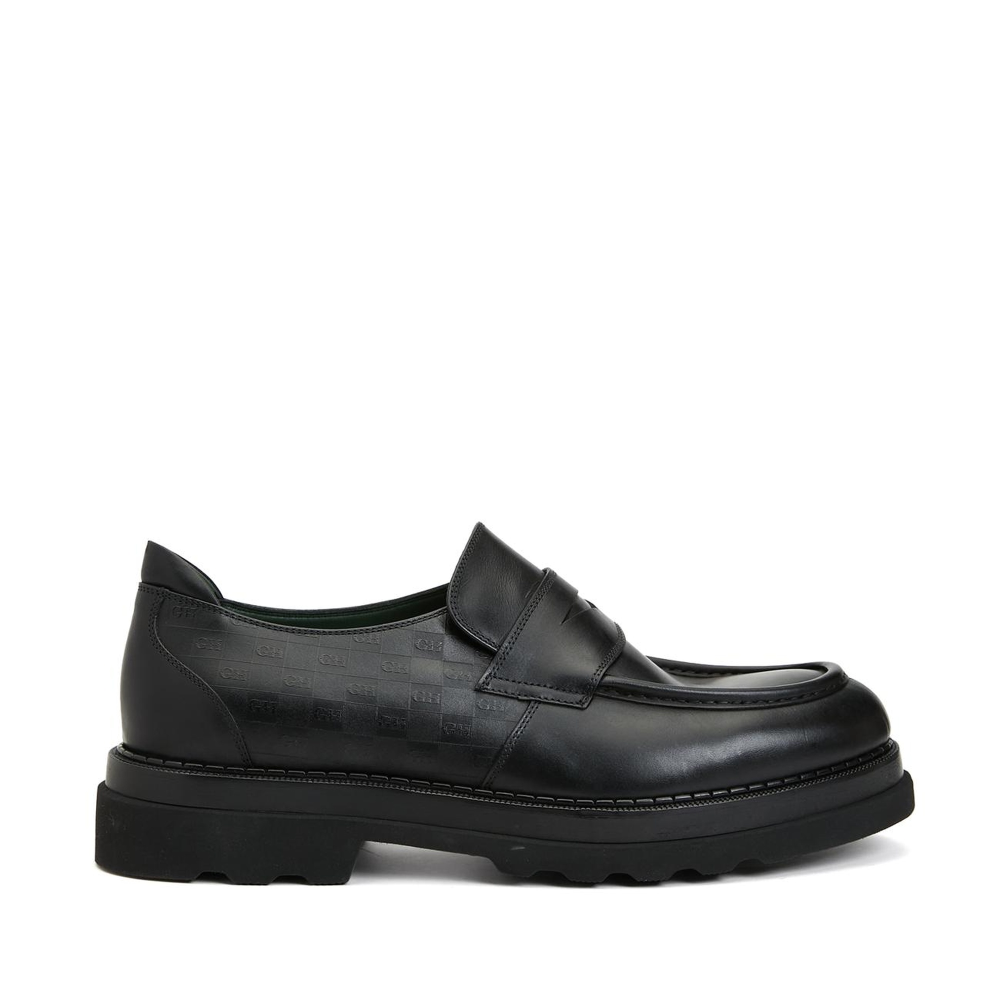 George Hogg Erkek Siyah Deri Loafer