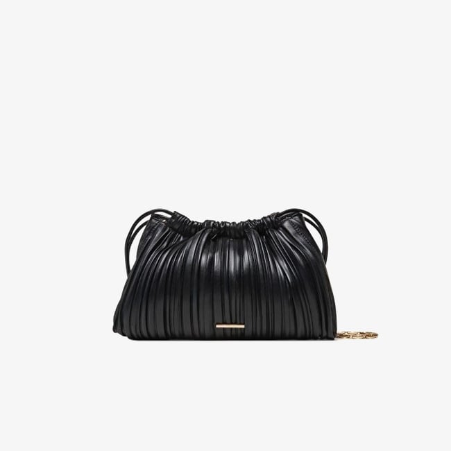  Calvin Klein Plisse Drawstring Kadın Siyah El Çantası