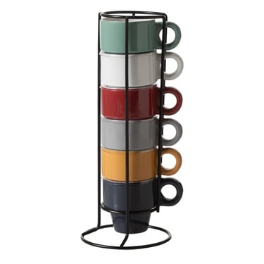  MULTICOLOR SERAMIK ESPRESSO FİNCANI 6 LI
