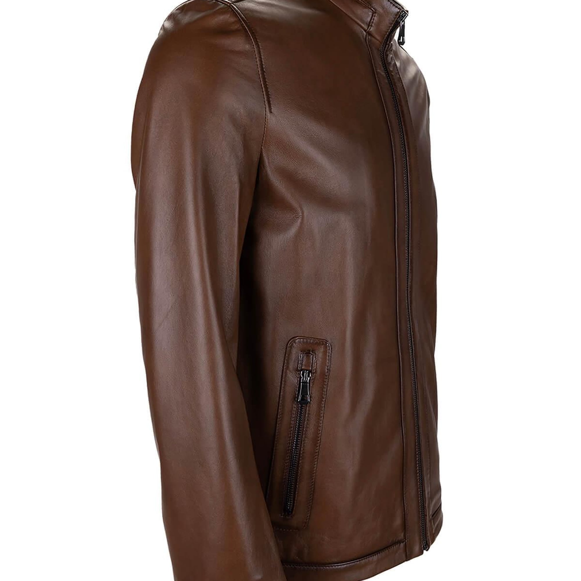 Tamer Tanca Erkek Hakiki Deri Kestane Deri Mont