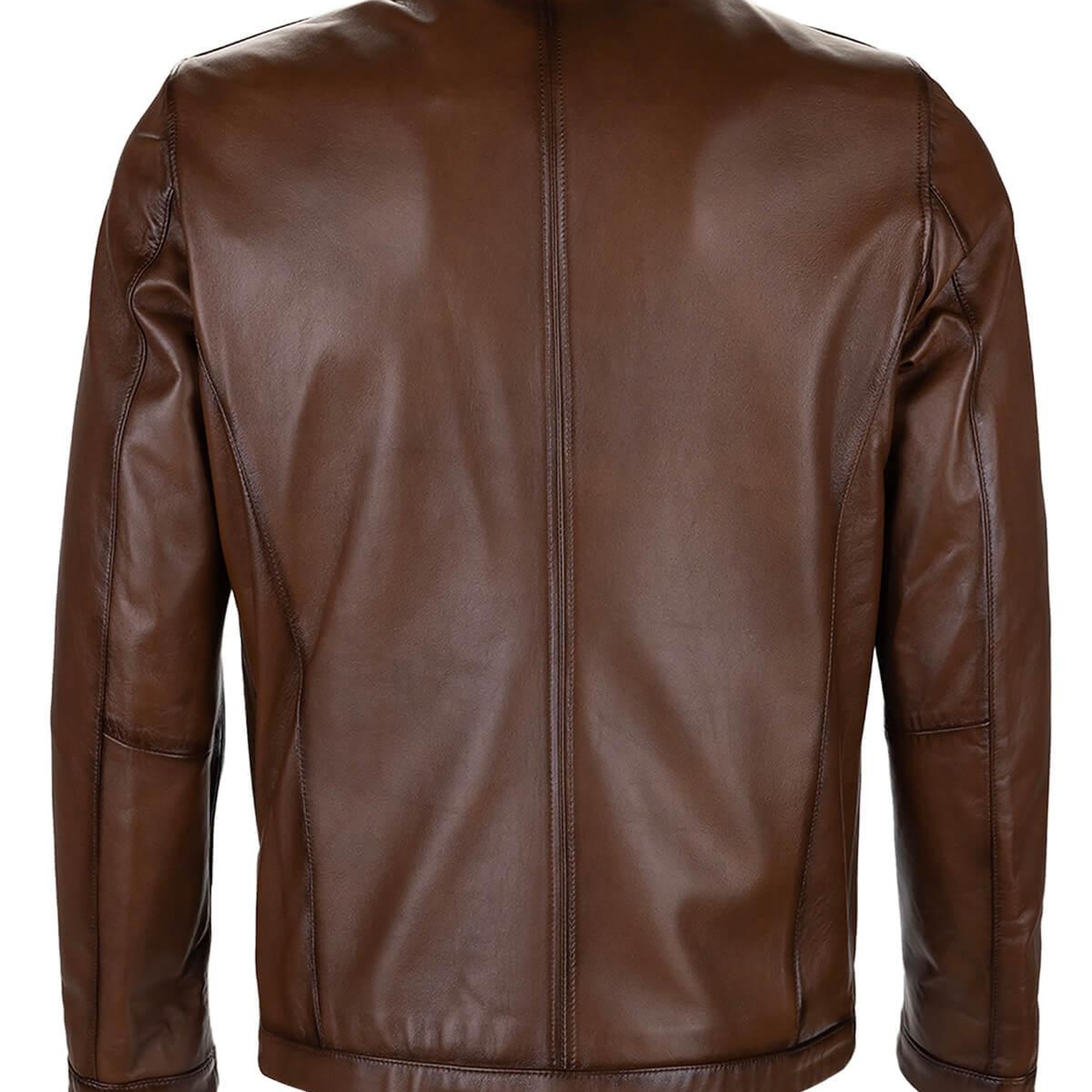 Tamer Tanca Erkek Hakiki Deri Kestane Deri Mont