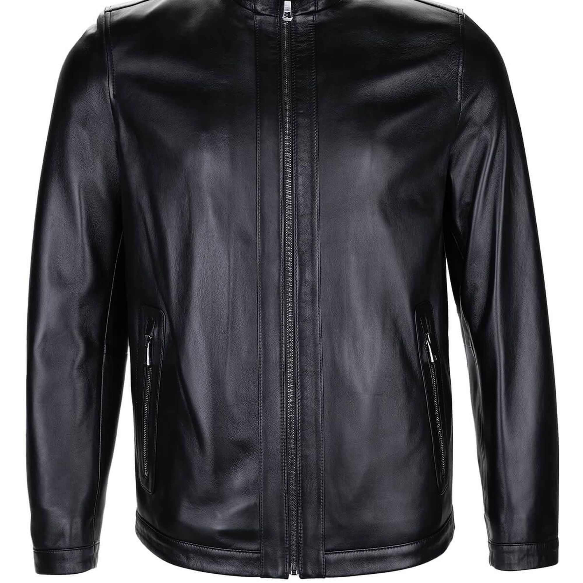 Tamer Tanca Erkek Hakiki Deri Siyah Deri Deri Mont