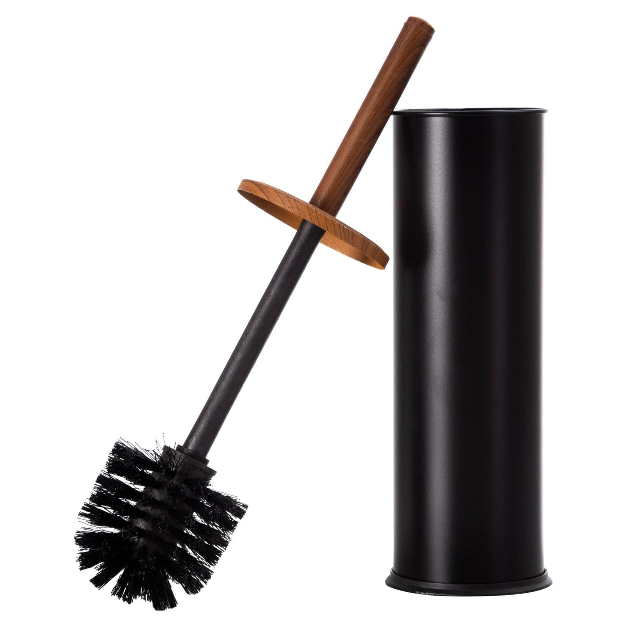 AHŞAP KAPAKLI TUVALET FIRÇASI SİYAH