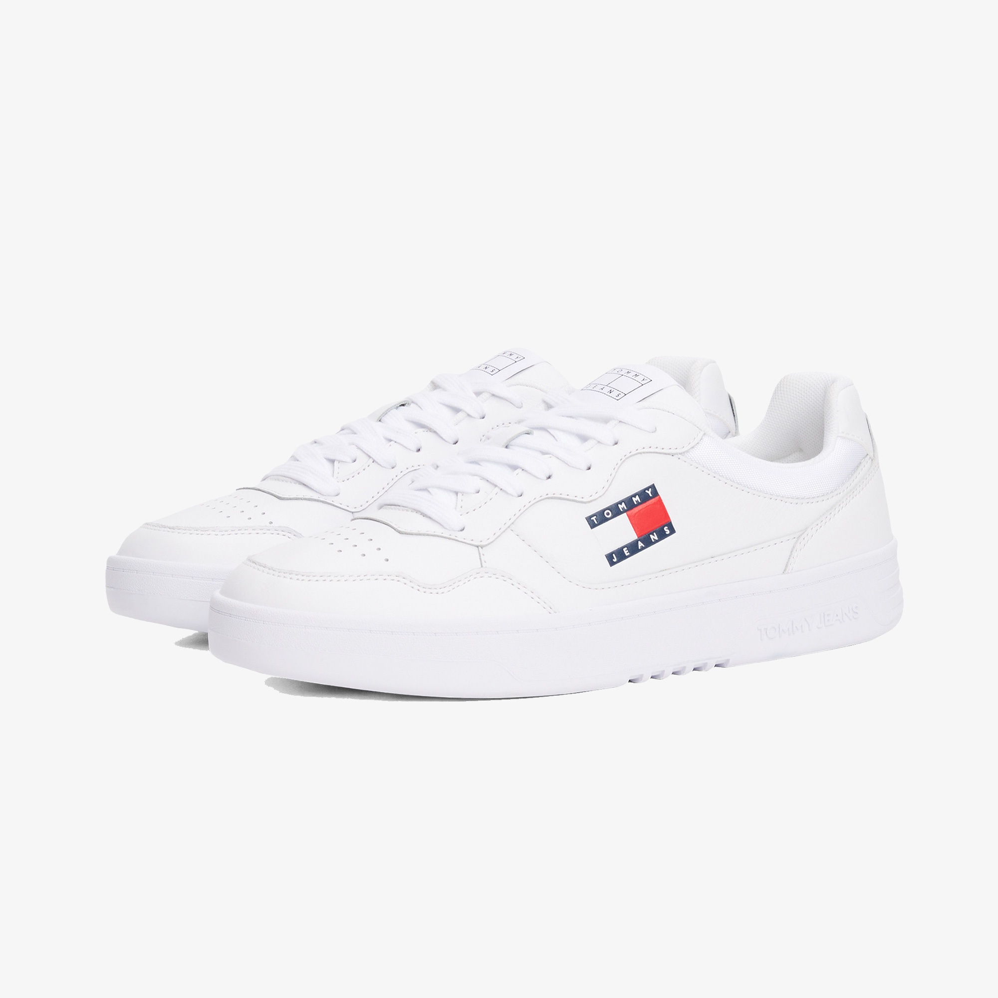 Tommy Hilfiger Jeans Cupsole Leather Erkek Beyaz Spor Ayakkabı