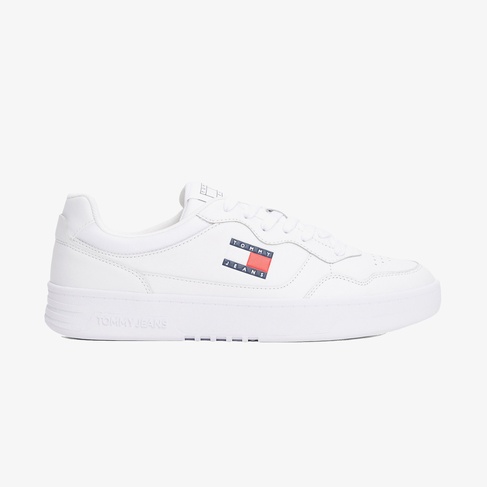  Tommy Hilfiger Jeans Cupsole Leather Erkek Beyaz Spor Ayakkabı