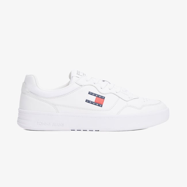  Tommy Hilfiger Jeans Cupsole Leather Erkek Beyaz Spor Ayakkabı