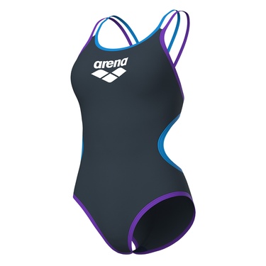  One Double Cross Back One Piece Kadın Gri Yüzücü Mayosu 004732598