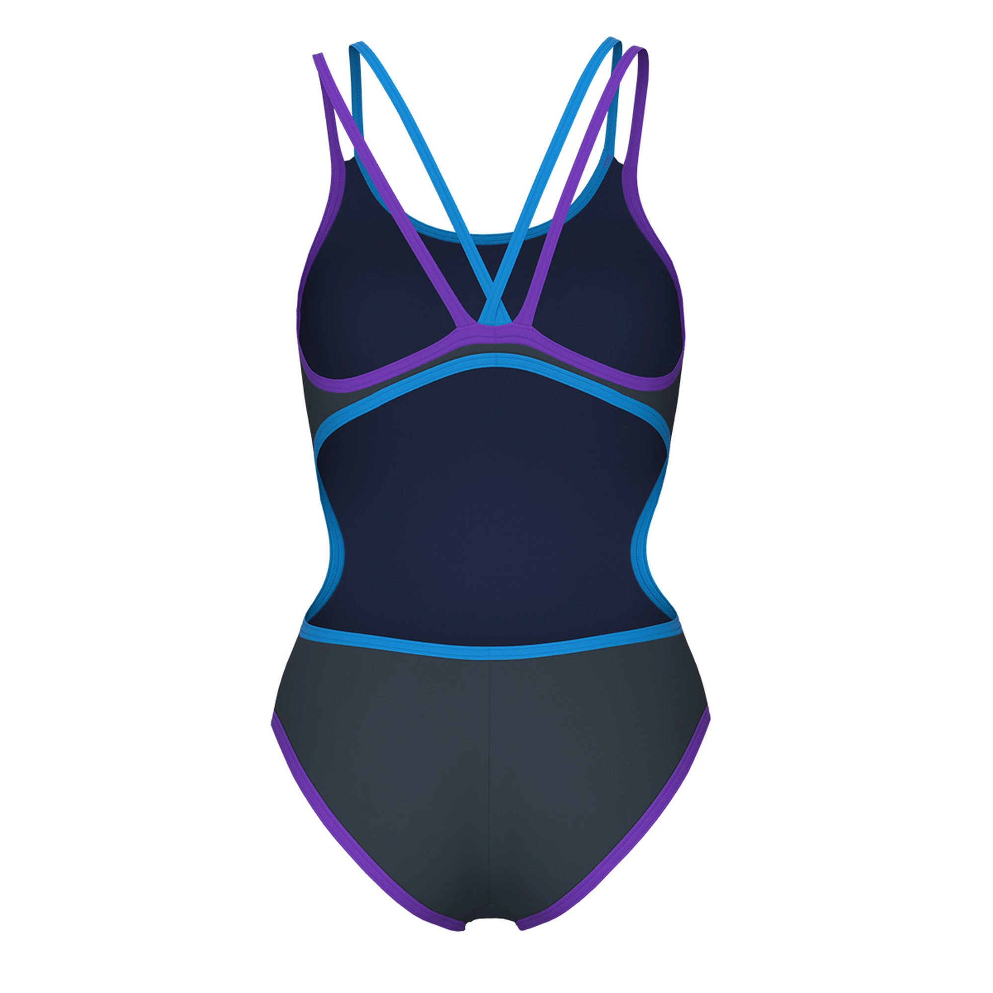 One Double Cross Back One Piece Kadın Gri Yüzücü Mayosu 004732598