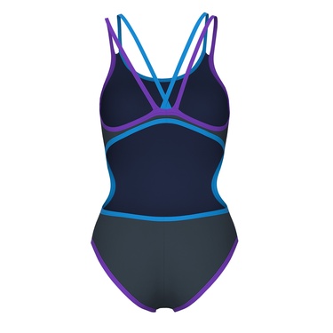  One Double Cross Back One Piece Kadın Gri Yüzücü Mayosu 004732598