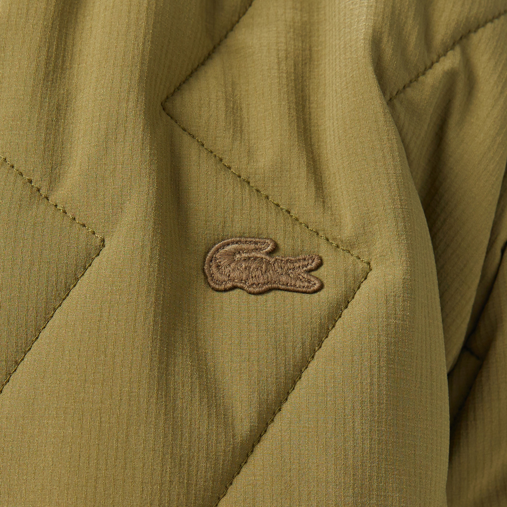 Lacoste Erkek Dik Yaka Kapitone Haki Mont