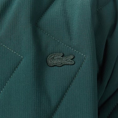  Lacoste Erkek Dik Yaka Kapitone Koyu Yeşil Mont