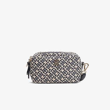  Tommy Hilfiger Jacquard Kadın Mavi Çapraz Çanta