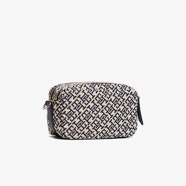  Tommy Hilfiger Jacquard Kadın Mavi Çapraz Çanta